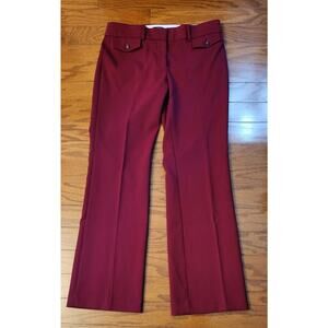 Ann Taylor Loft Pants Women Size 6 Burgundy Maroon Marisa Trouser Straight